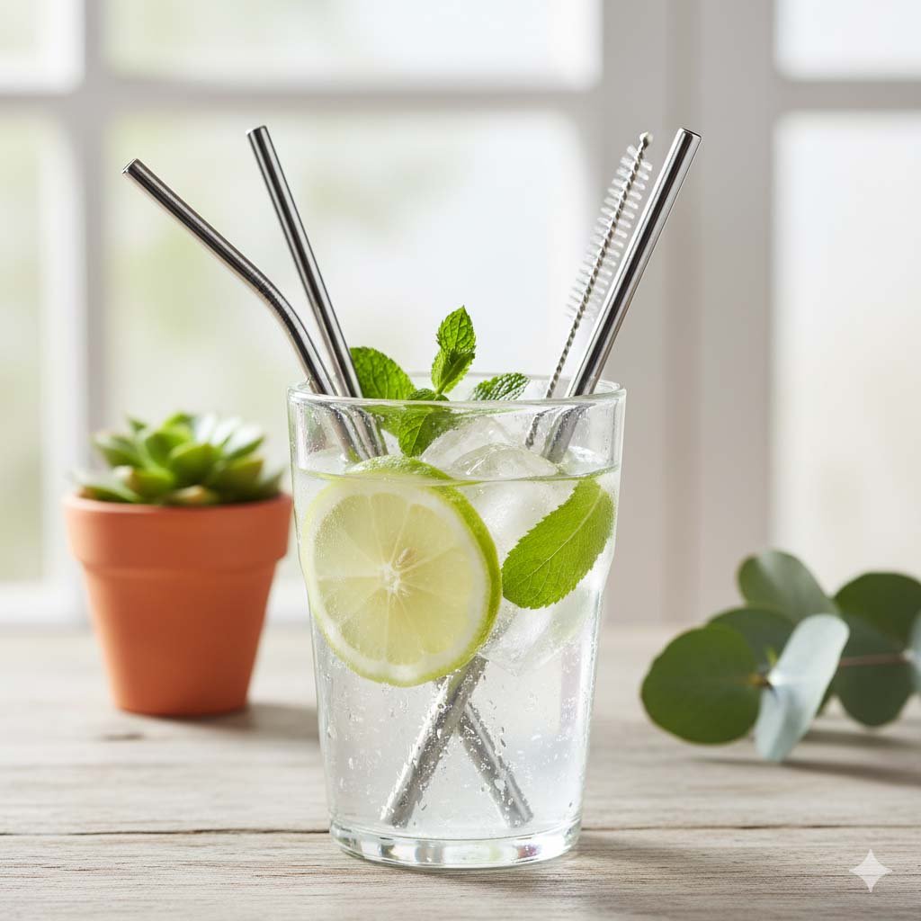 Stainless Steel Straws Pack - Image 2